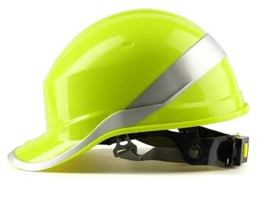 Sikkerhedshjelm arbejde abs beskyttelseshætte justerbar hjelm med fosforstribe byggeplads isolerende beskytte hjelme: Gul