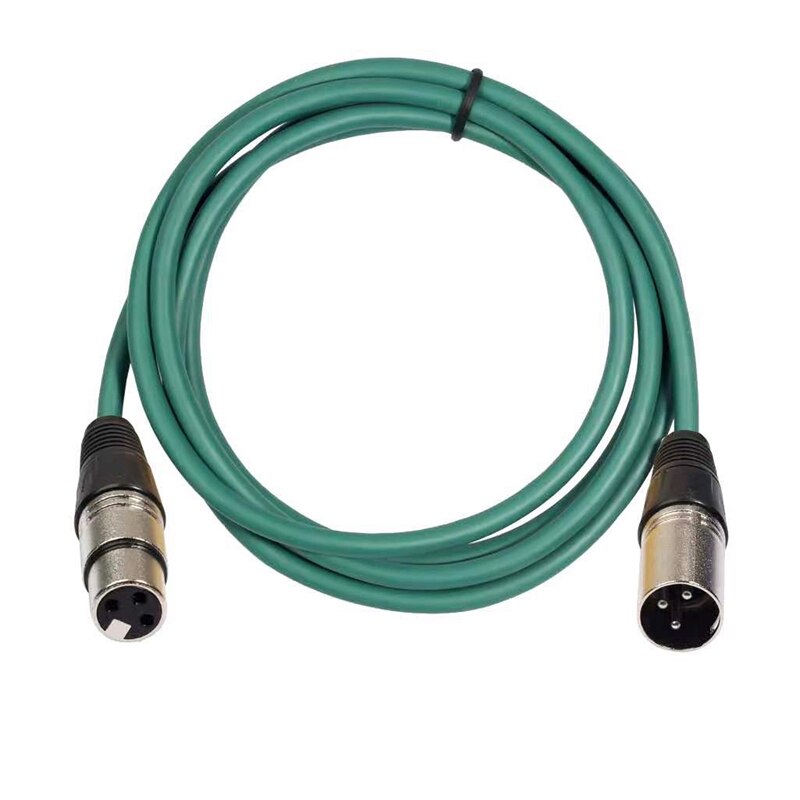 Symmetrisches 3 -poliges xlr-mikrofonkabel (stecker auf buchse),  (10 cm, mehrfarbig (6-er- pack)