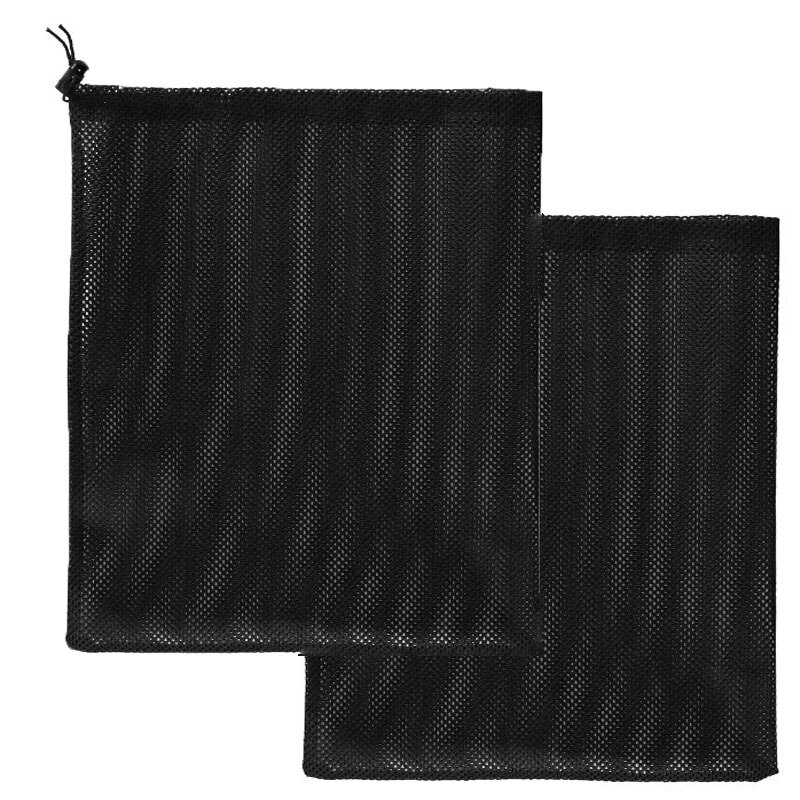2 stk stor pumpepose 17.7 tommer  x 17.7 tommer dam pumpe filterpose svart media bag pumpe nettingpose for dam biologiske filtre: Default Title