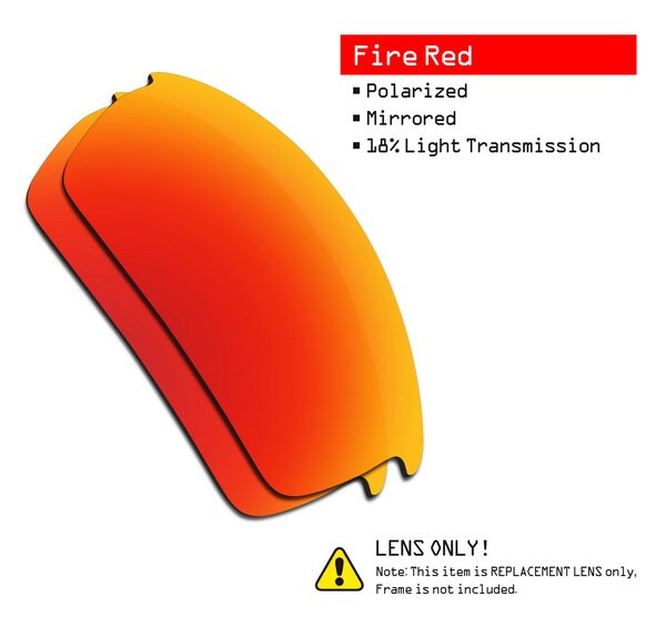 SmartVLT Polarized Replacement Lenses for Oakley Bottlecap Sunglasses - Multiple Options: Fire Red