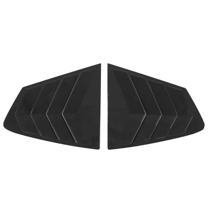 2Pcs/Set Car Rear Side Window Louver Blinds Glossy Black Replacement for Mazda 3 Axela 4Dr Sedan