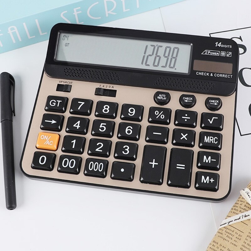 Desktop Calculator 14 Digit with LCD Display computing counter