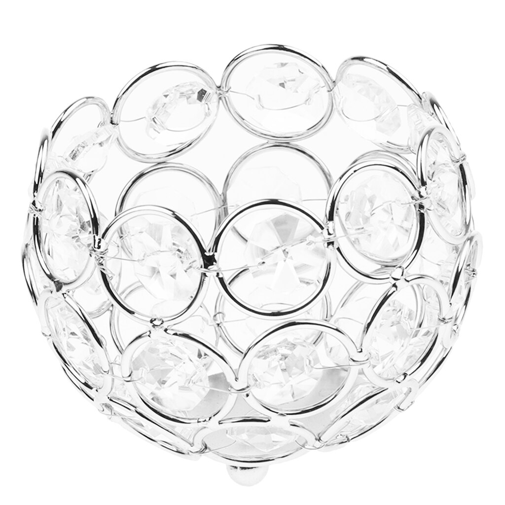 Portavelas votivo europeo, candelabro de cuentas de cristal plateadas/doradas, centros de mesa de boda, decoración para el hogar y la Oficina