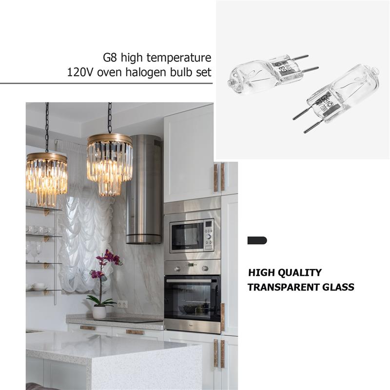 6 PCS Oven Light Replacement G8 Durable Light Bulb Lamp for Appliance Holding Cabinet Oven