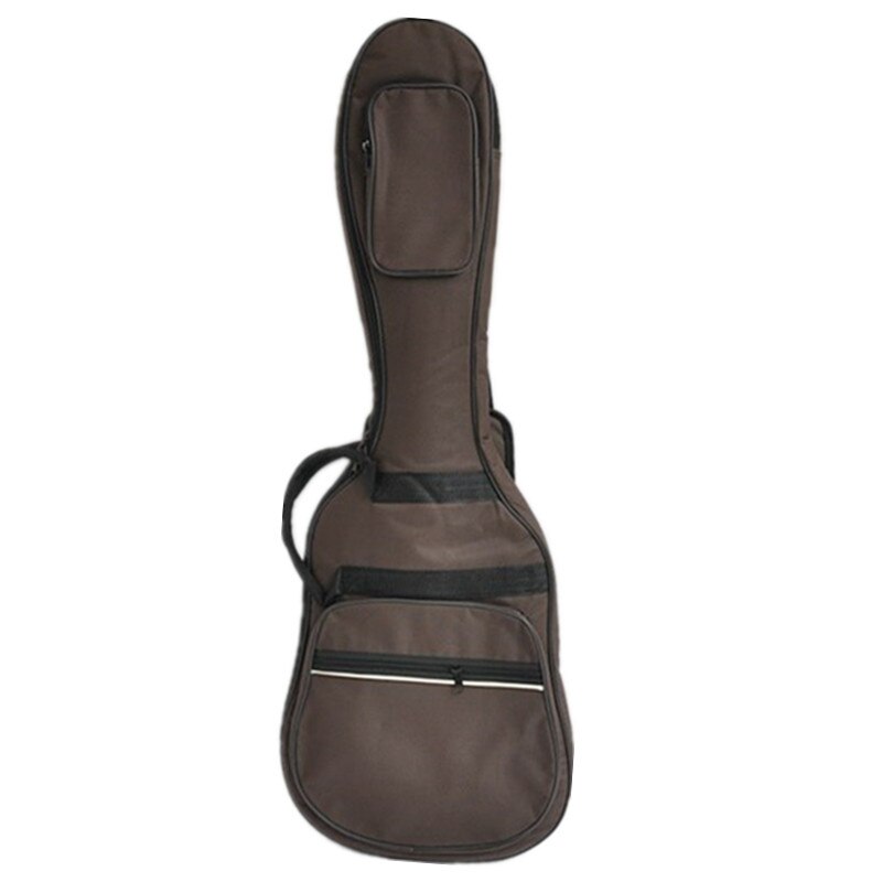 God bærbar polstret elektrisk guitar taske vandtæt taske blød gig rygsæk skulderstropper: Kaffe