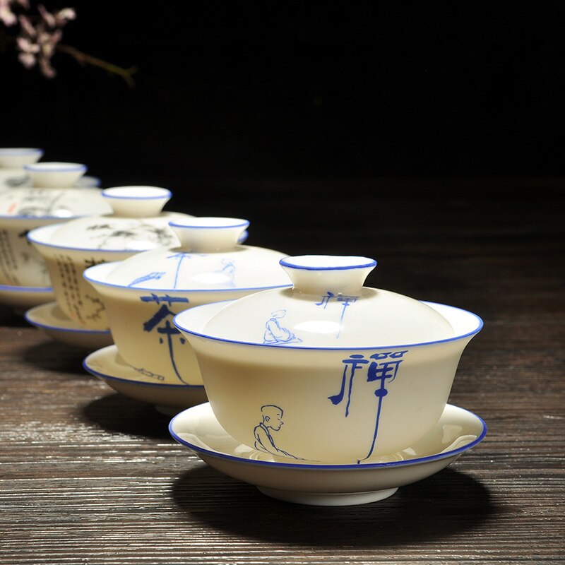 Theekopje aankomst handbeschilderde keramische theepot waterkoker gaiwan theekopjes vis gemak kantoor een thee set