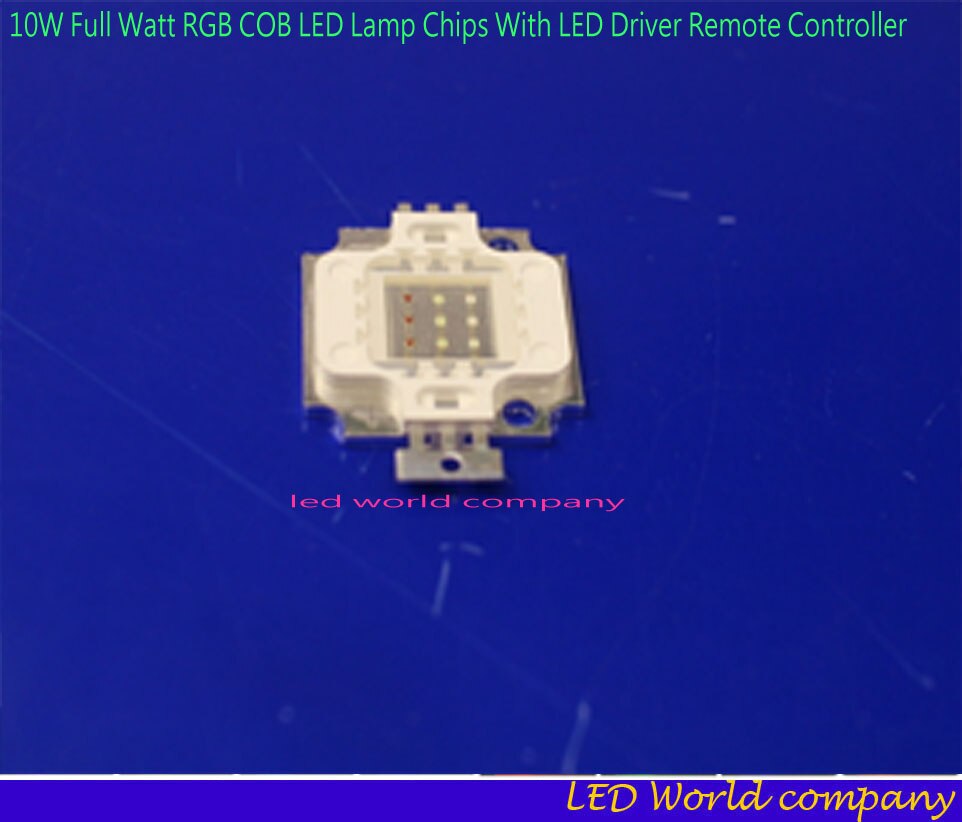 1Set Full Watt RGB Integrated Chip 10W 20W 30W 50W 100W RGB LED lamp + LED Driver +24Key Remote For Floodlight Spot light bulbs: 10W  chip no driver