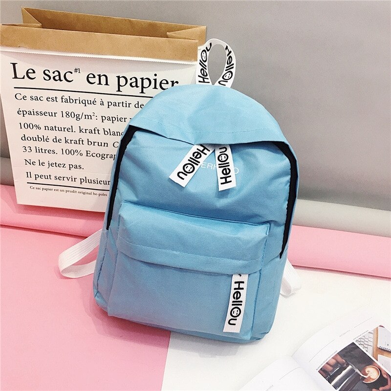 Women Shoulder Bag Women Canvas Backpack School Bags For Girls Rucksack Solid Backpacks Bags Travel: 6