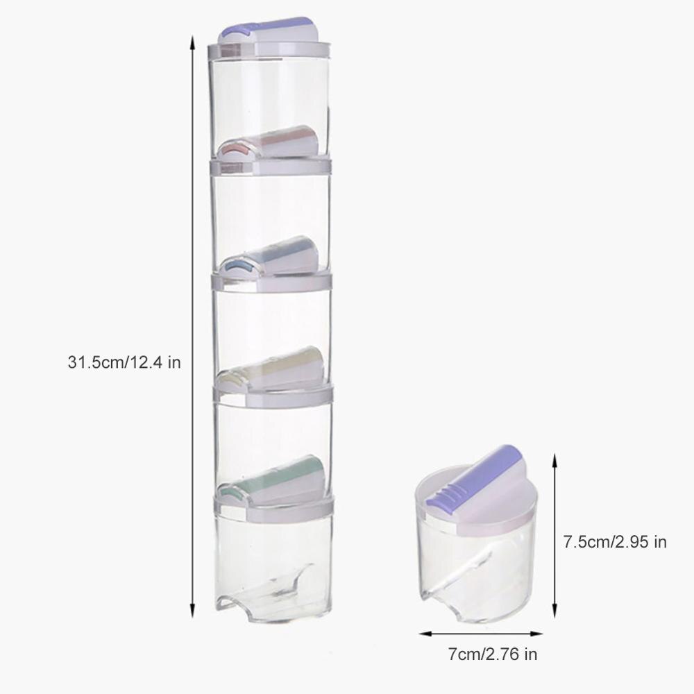 5pcs/set Seasoning Spice Plastic Bottles Jars Boxes Kitchen Storage Organizer Condiment Lid Can Cover Organization Accessories