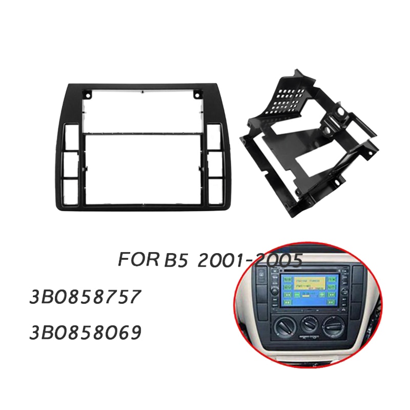 Auto Zentrale Instrument Tafel CD Radio Tafel Gesicht Rahmen für Passat B5 2001-2005 3B0858757 3B0858069