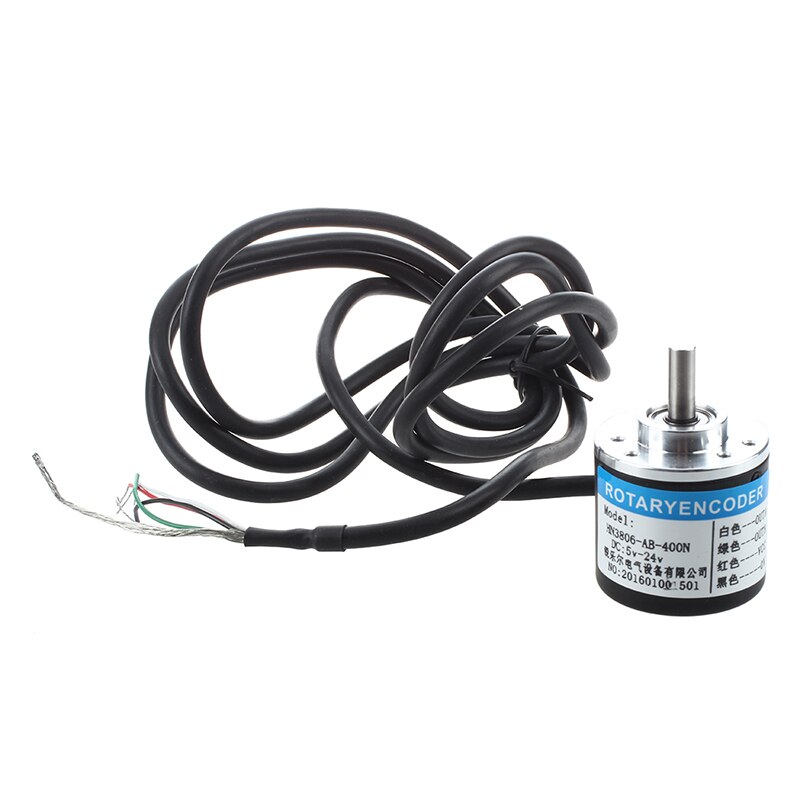 Drehgeber 400 P/R 6mm Inkrementelle Optische Welle Arbeits Messung 5-24V