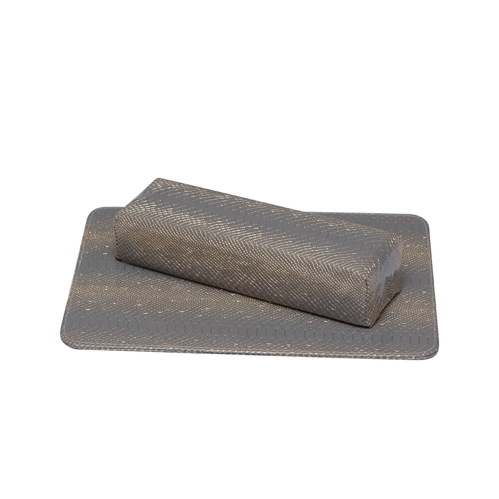 Pu læder nail art pude blød hånd pude pude holder armlæn nail art stand til manicure pude negle værktøj udstyr: Lysebrun