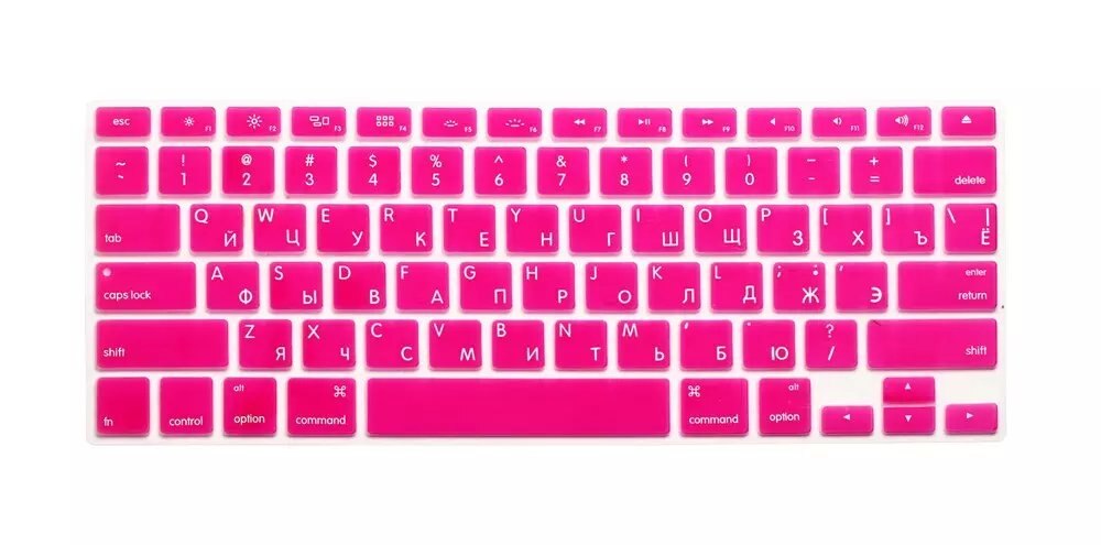 Russische Silikon UNS Tastatur Silikon tastatur abdeckung für Apfel macbook Luft Profi Retina 13 15 17 für Mac buch Laptop haut: Rose