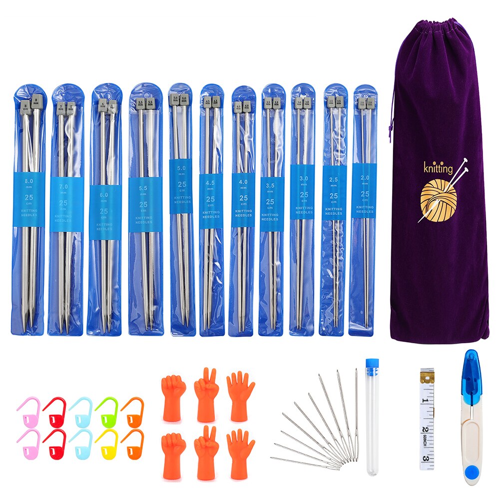 Crochet Needle Hook Accessories with Case Useful Full Knitting Tools Supply Kit Supplies Needles Hook DIY Knitting Kit: 03