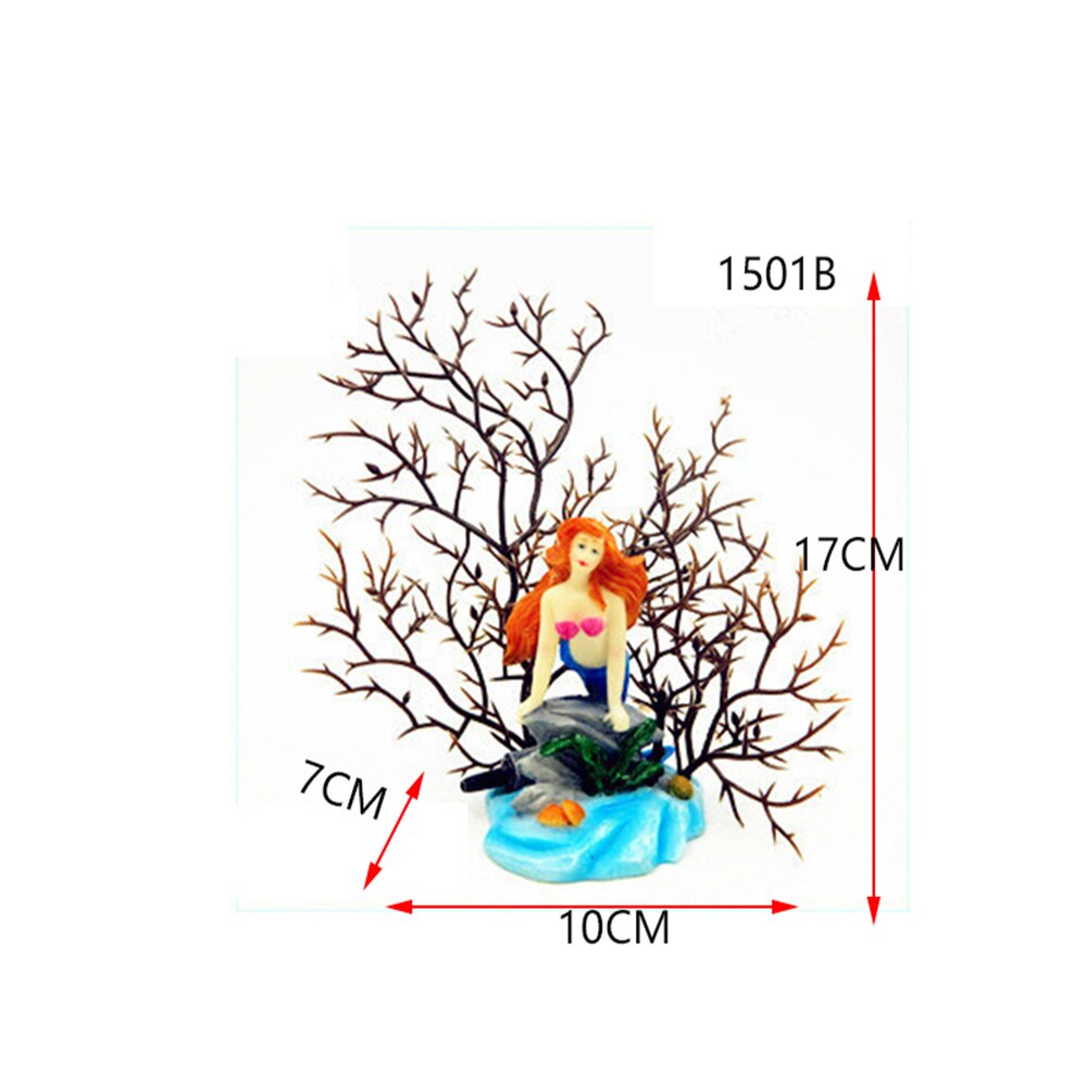 Mini Lovely Cartoon Tree Man Aquarium Fish Tank Toy Cave Stone Ornament Resin Oxygen Air Pump Aquatic Garden Supplies Decoration: 1501B