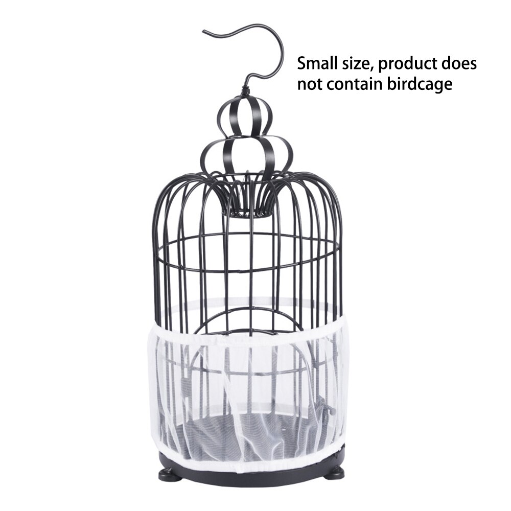 Nylon Mesh Bird Cage Cover Shell Skirt Net Easy Cleaning Seed Catcher Guard Bird Cage Accessories Airy Mesh Parrot Bird Cage Net