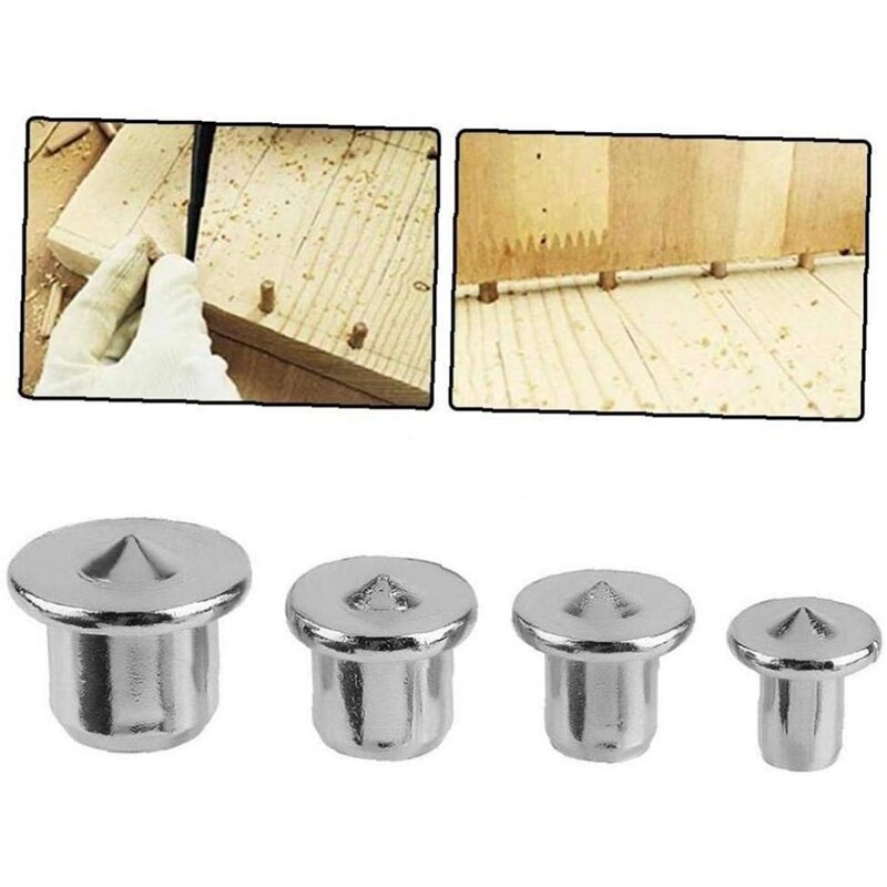 Drill Dowel Pin Centre Points Set Woodworking, Alignment Tool Round Wood Pin Locator 6/8/10/12 mm for Accurate Drilling