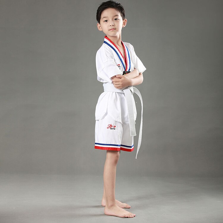 Kids Taekwondo Uniform Boy Taekwondo Uniforms Children Karate Judo Girl Taekwondo Suit Dobok Children TKD Clothing