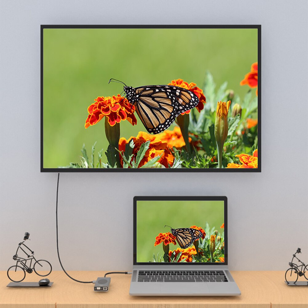 Type C Hub 14 In 1 Hdmi RJ45 Vga Triple Display Usb Hub 3.0 Adapter Dock Voor Macbook Pro Kaart kaartlezer Usb Splitter Usb C Hub