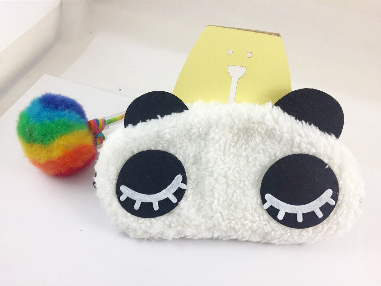 Mignon Panda Face de Couchage Masque Pour Les Yeux Yeux Bandés Voyage Sommeil Aide: Long Eyelashes