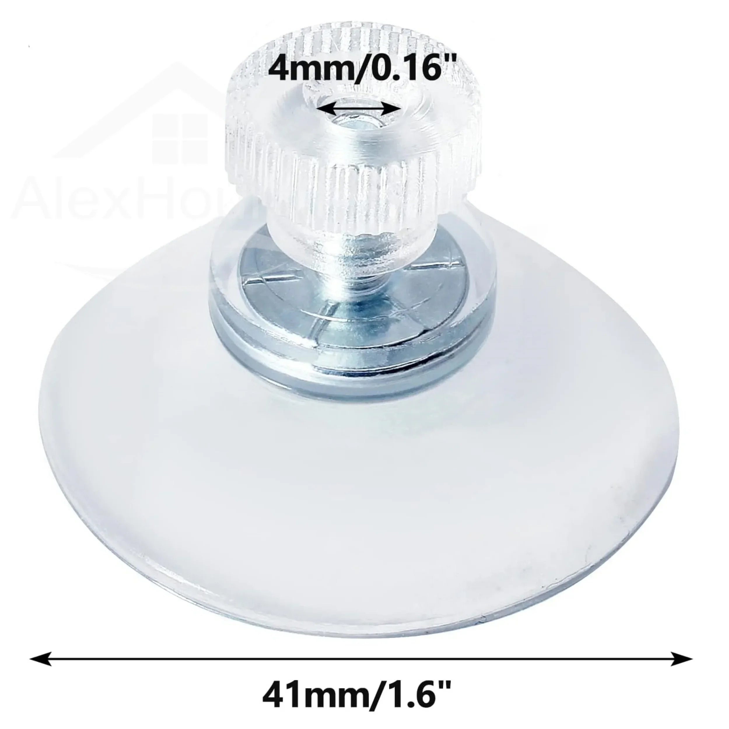 5/10 Stuks 25/32/41/53mm PVC Clear Duimschroef Clear Zuignappen witte Moer Rubber Openslaande Sukkels Rubber Schroef Set Duim Zuigkracht: XL / Licht Groen