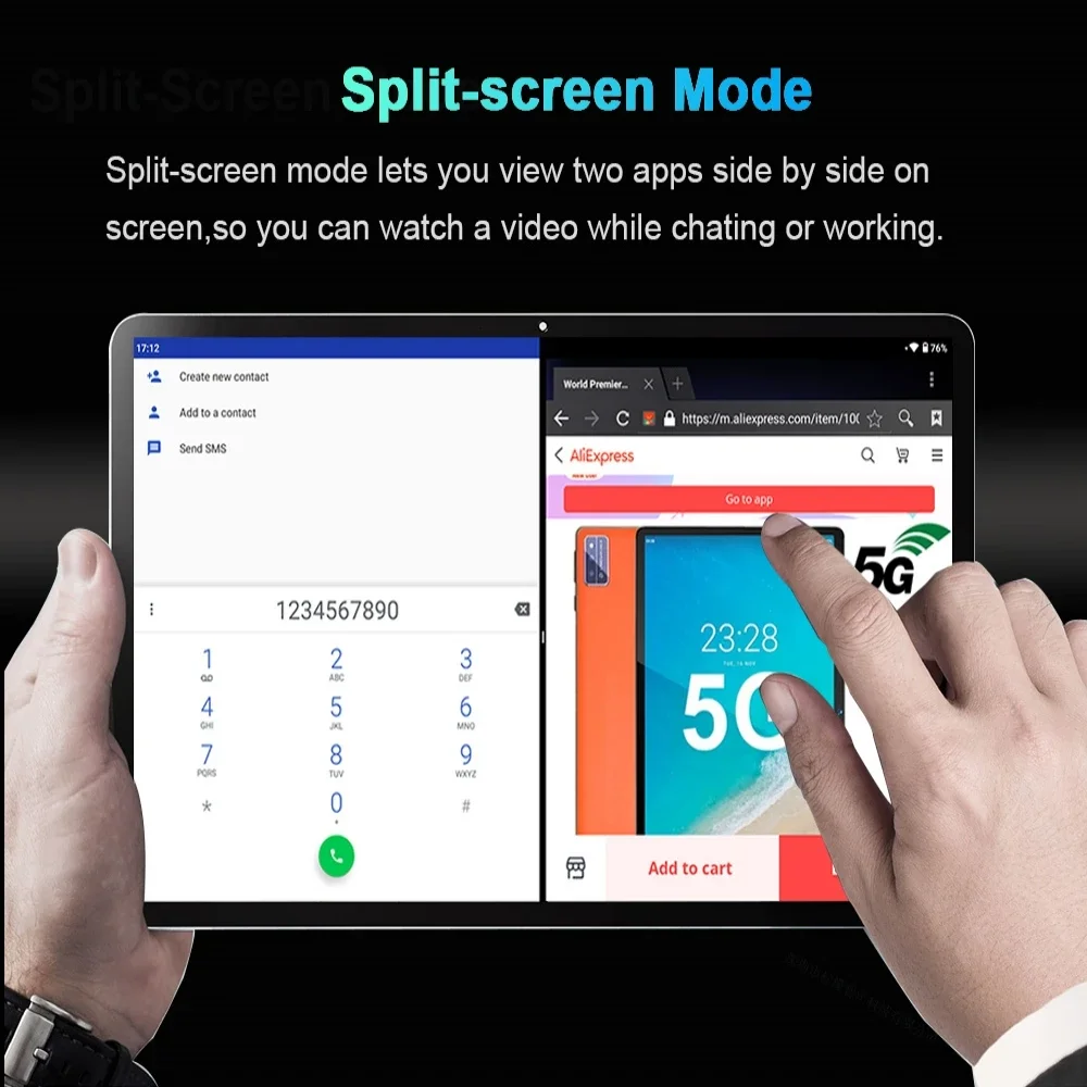 2025 Pad 6 Pro Originele Tablet 10.1 inch Android 14 Snapdragon 8gen2 Global 16 GB + 1024 GB 10000 mah 5G Dual SIM WIFI HD Volledig Scherm