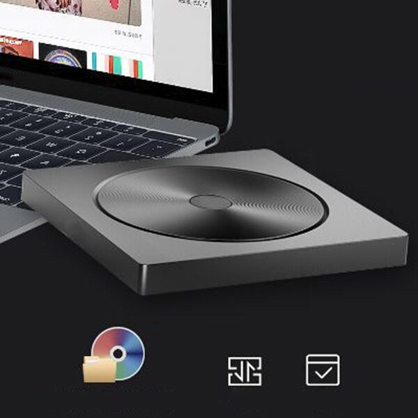 Zewnętrzna płyta CD napęd DVD, typ C USB 3.0 przen... – Grandado