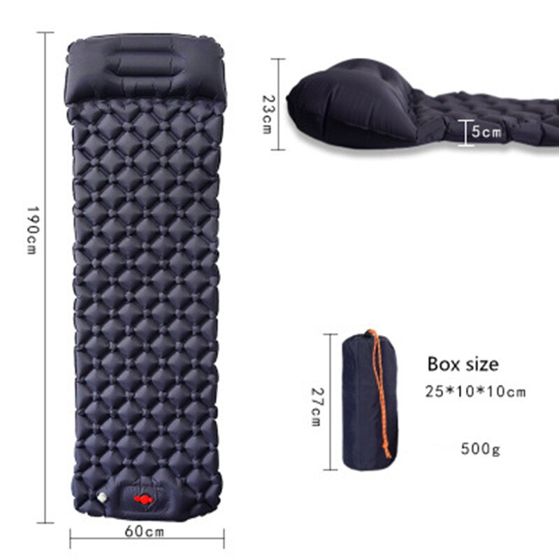 Ultra-light Inflatable Cushion Outdoor Hiking Tent Built-in Sleeping Pad Press Inflatable Mattress