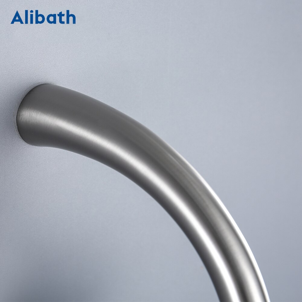 Wall Mounted &amp; Ceiling Mounted Shower Arm Solid Brass Material Matte Black Bathroom Shower Accessories 3 Choice .