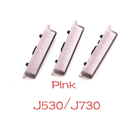 20pcs/lot Volume Up Down + Power On Off Button Side Key For Samsung S3 S7 Edge J5 J7 J510 J710 /J5 J7 J730 Side Button: J530 J730 Pink