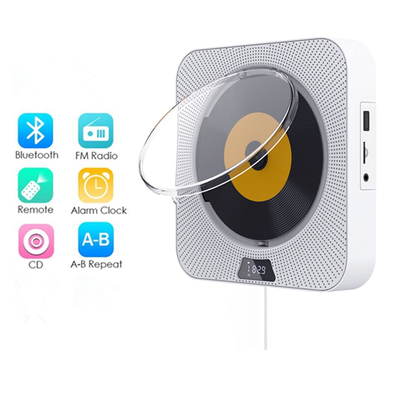 Wandmontage Cd Surround Sound Fm Radio Bluetooth Usb MP3 Disk Draagbare Muziekspeler Afstandsbediening Stereo Speaker