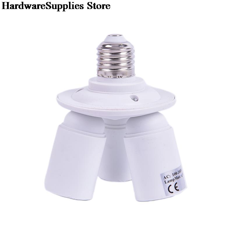 3 in 1 e27 stikkontakt splitter lys lampe adapter adapter holder konverter 110v-230v