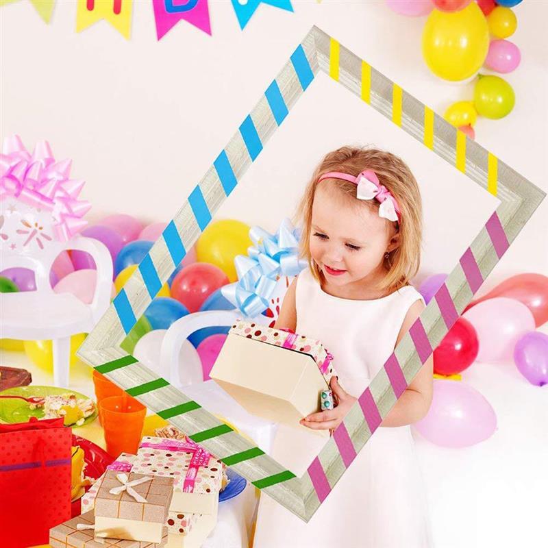 1PC Photo Frame Happy Birthday Party Decoration Photo Props DIY Birthday Anniversary Decoration Party Supplies