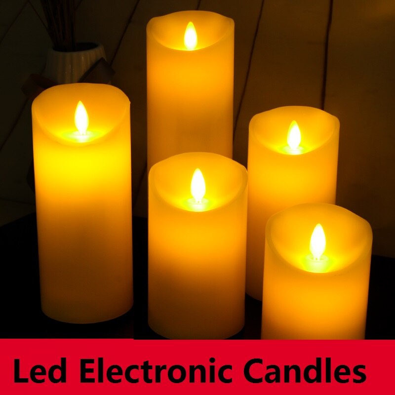 1-3 unids/set velas electrónicas Led amor cumpleaños decoración del hogar velas sin llama ámbar decorativas coloridas luces Led de té/romántico