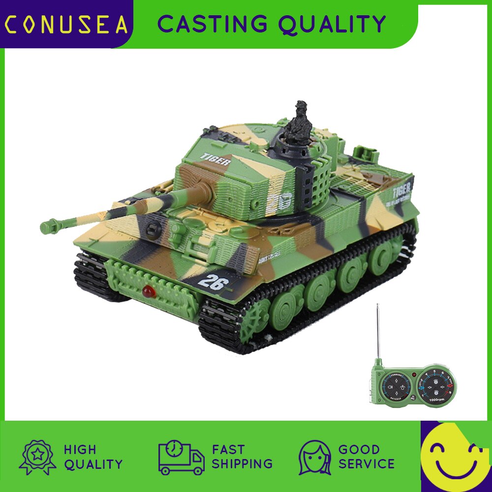 Conusea Rc Mini Tank Duitsland Tijger Battle Hoge Gesimuleerde Remote Radio Control Panzer Armored Voertuig Kinderen Elektronische Speelgoed