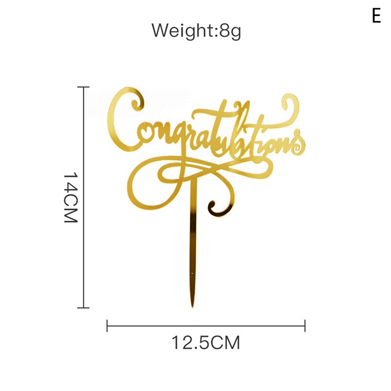 Gold Congratulations You Did It Grad Cake Topper Graduation Celebration Decor: E