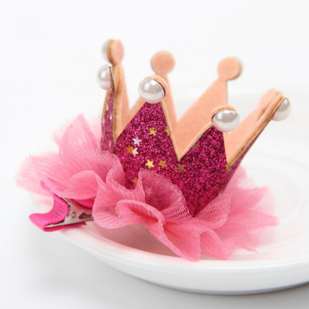1 pièces mignon filles dentelle perle brillant étoile élastique bandeau couronne princesse pince à cheveux épingles à cheveux accessoires de cheveux