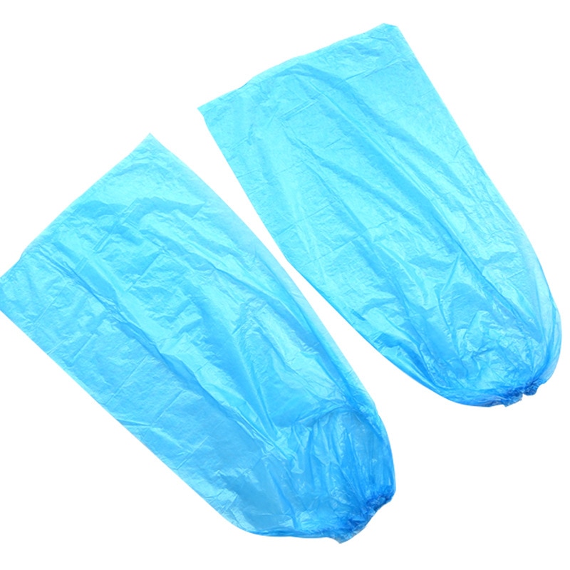 Chaussures jetables bleues, couvre-chaussures longues en plastique, couvre-bottes, transparentes, imperméables et antidérapantes