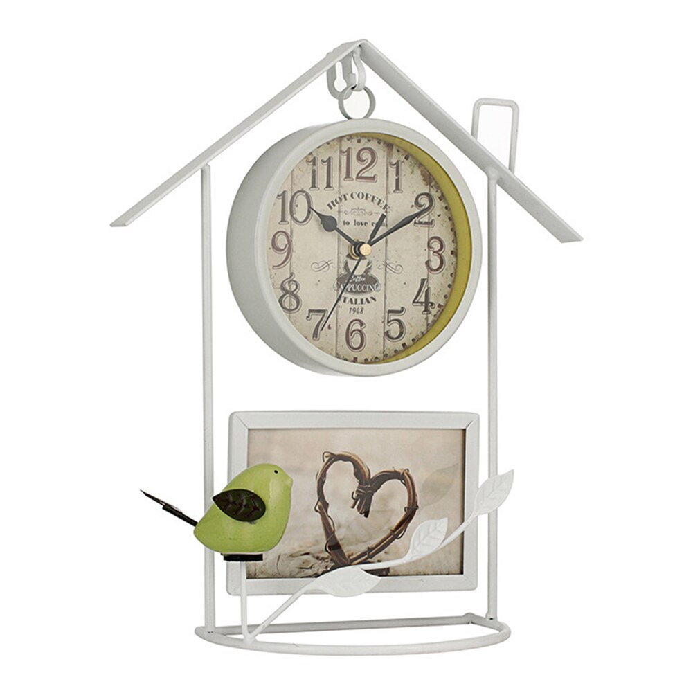 Retro colgante Vintage relojes país de Casa de hierro antiguo relojes mudo escritorio relojes de alarma para la sala de Decoración de casa