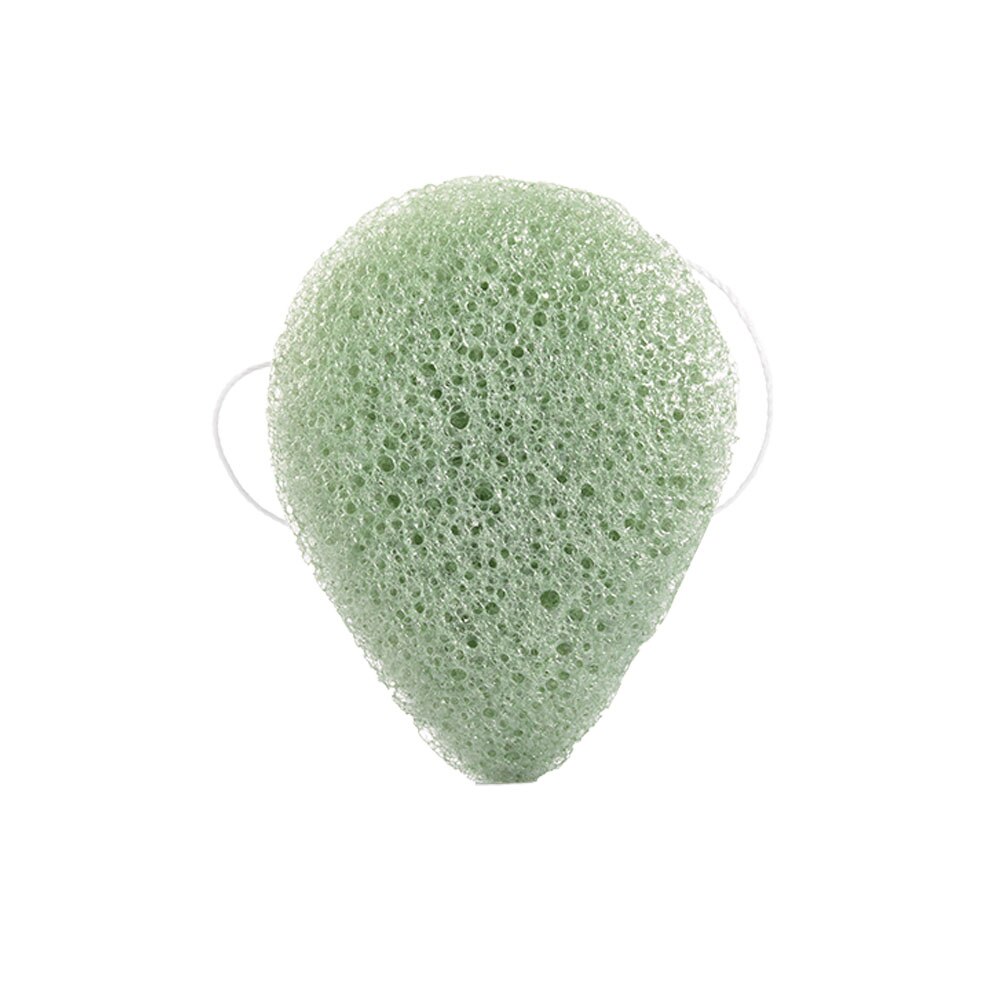 Fulljion 6 Farben Natürliche Konjac Gesichts Puff Gesicht Reinigen Waschen Schwamm Peeling Reinigung Schwamm Puff Gesichts Reiniger Werkzeug: Grün