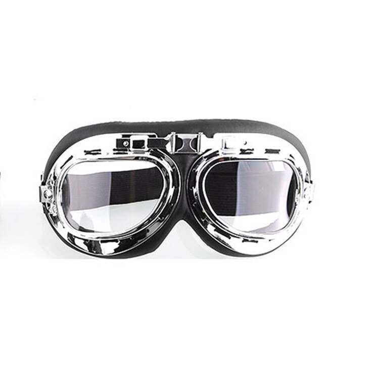 Gafas de estilo aviador Vintage para hombre y mujer, casco para deportes, esquí, snowboard, patinaje, gafas de vuelo Retro, a prueba de viento: Clear