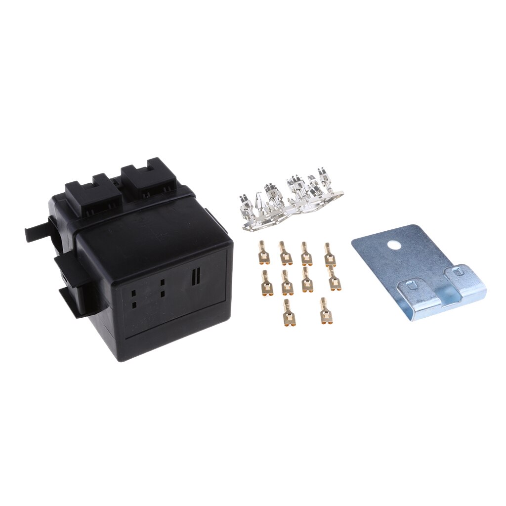 2 Way Circuit Automotive Relay Blade Fuse Box Holder Kits Insurance Panel
