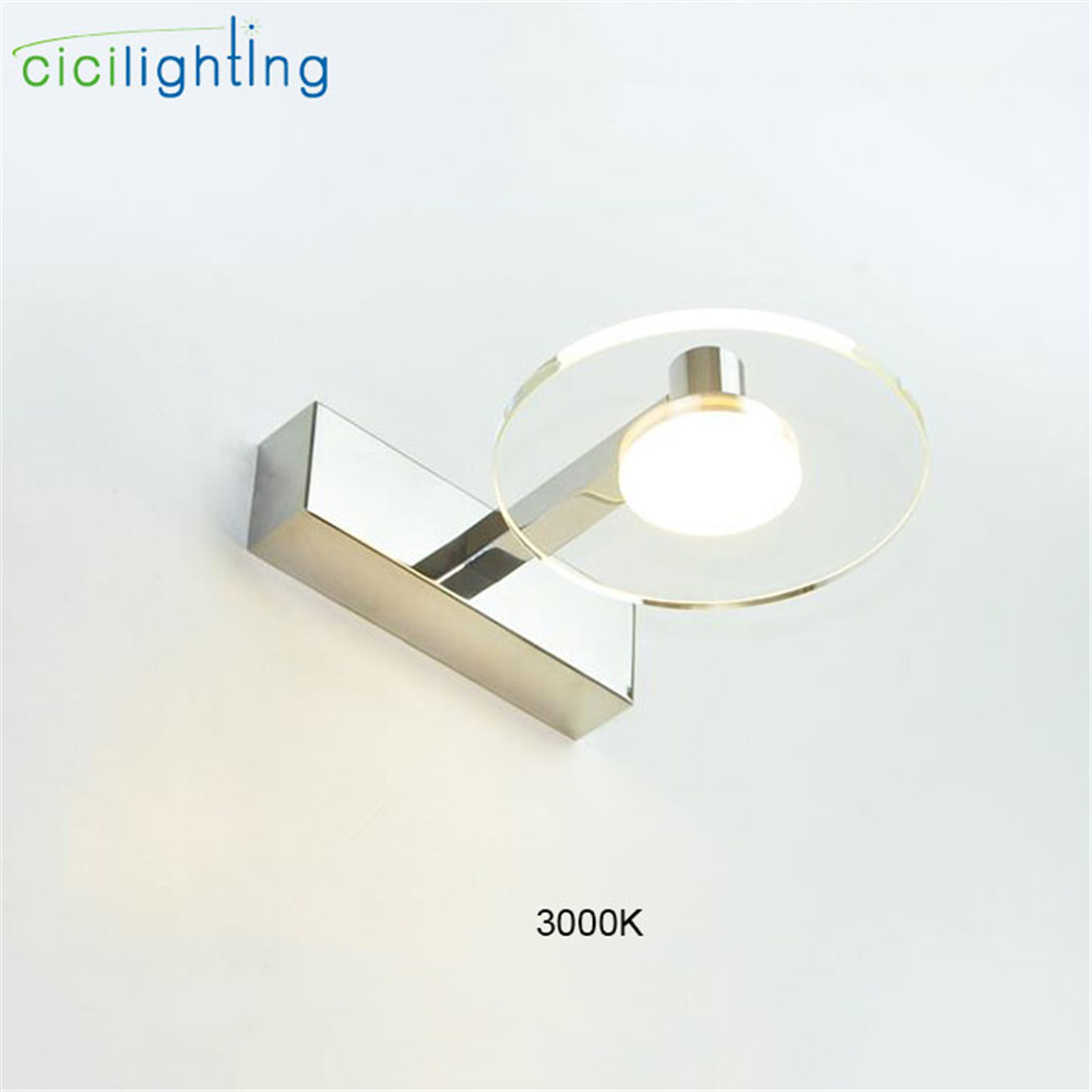 5W LED Crystal Vanity Wall lamp Stainless Steel Adjustable LED bathroom mirror lights Vanity toilet led wall lighting: 3000K