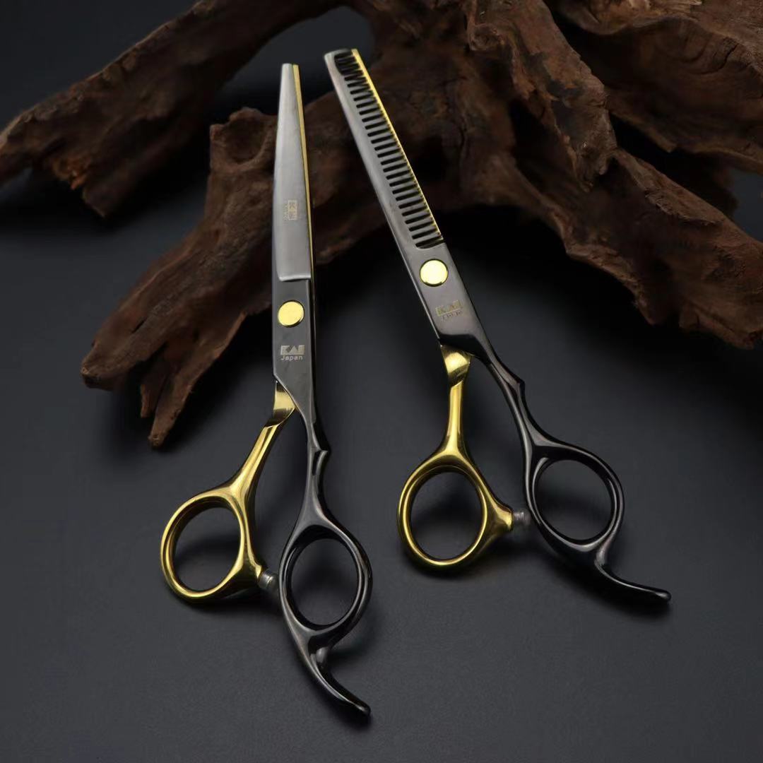 Kasho 6 inch Hiar Scissors Salon Barber Scissors Hairdressing Shears Hair Cutting Thinning Styling Tool