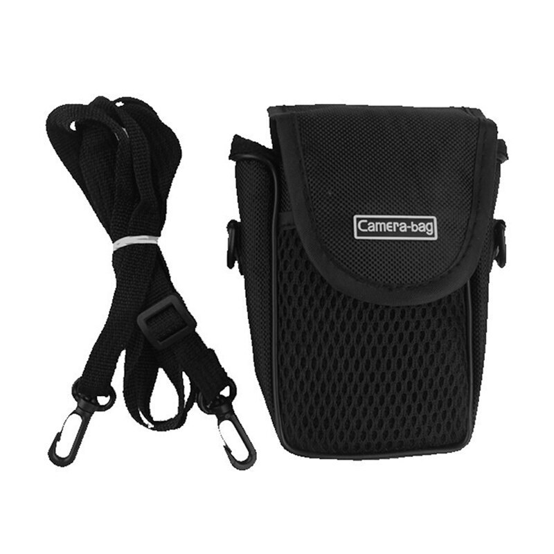3 Size Camera Bag Case Compact Camera Case Universal Soft Bag Pouch + Strap Black For Digital Cameras: 120mmx70mmx35mm