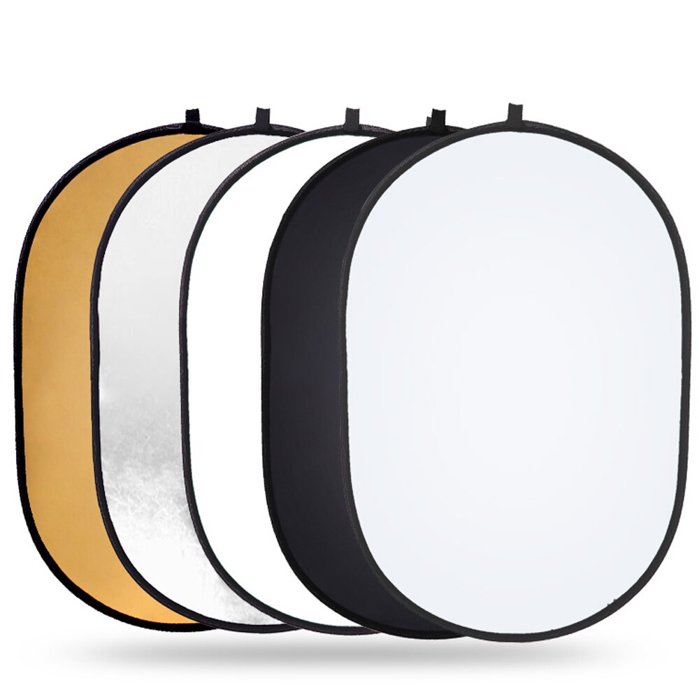 Ovale Draagbare Reflector 5 In 1 Fotografie Studio 60X90Cm Opvouwbare Reflector Voor Outdoor Studio Reflector