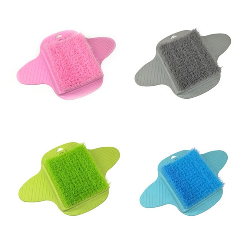 Plastic Bath Shower Foot Brush Scrubber Bath Shoe Feet Massage Slippers Brush 28TA