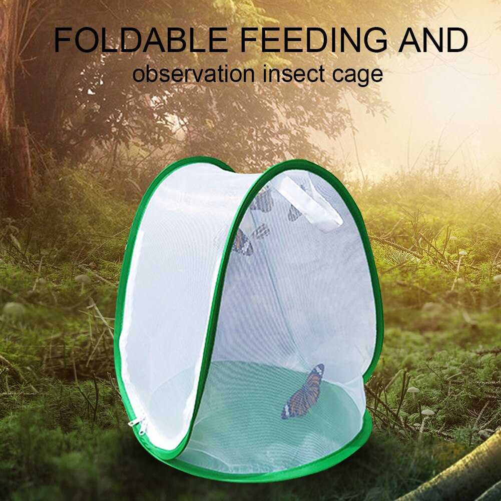 Filet d&#39;observation respirant pour animaux de compagnie, Cage à insectes, incubateur de semis, fermeture à glissière, enceinte pliable
