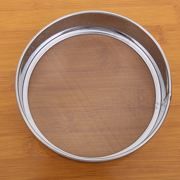 Tamiz de harina redondo de acero inoxidable, colador de malla fino de 15cm, 40 coladores, herramientas avanzadas de cocina para hornear pasteles, 0645 OK, 1 unidad
