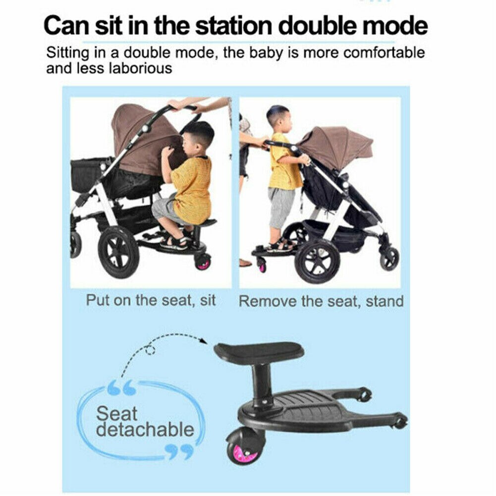 Baby klapvogn buggy stående bord sæde stående stikplade siddende børn universal hjulvogn
